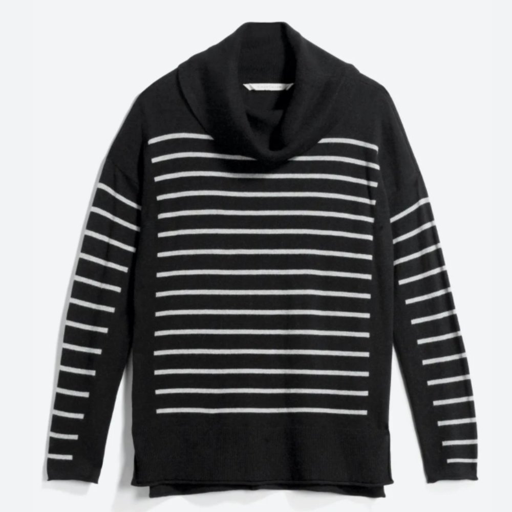 MARKET & SPRUCE Hillari Cowl Neck Cotton Blend Pullover